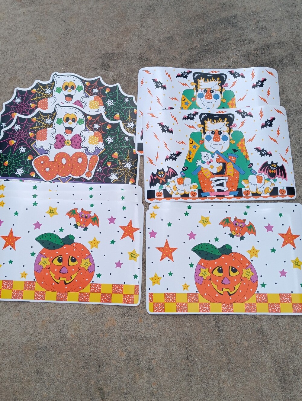 Vintage Halloween Placemats Set Of 9